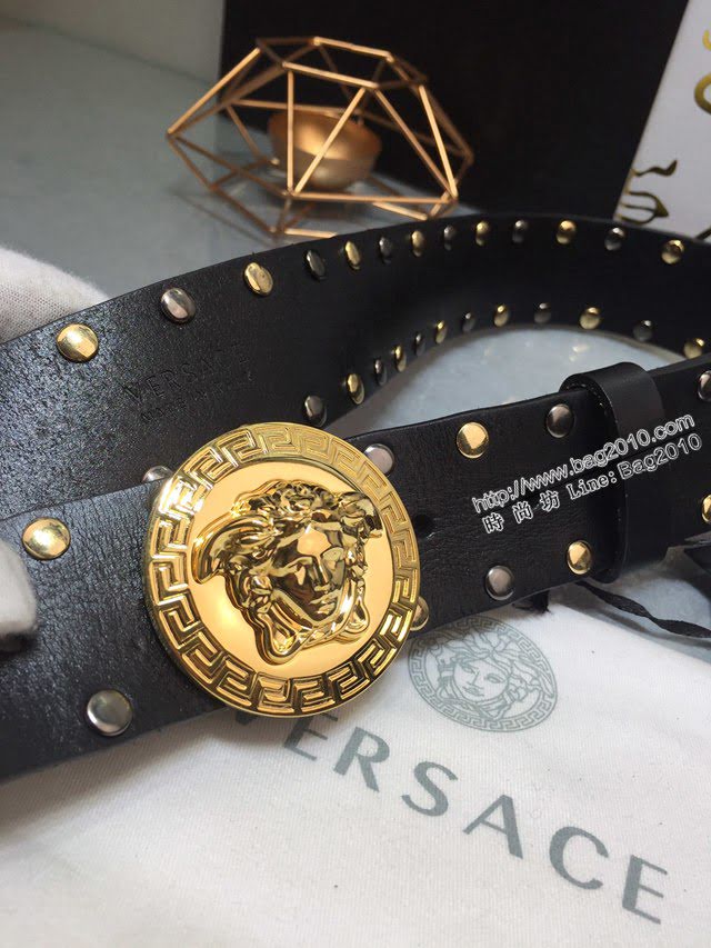 VERSVE男士皮帶 範思哲高端時尚皮帶 範思哲Versace美杜莎頭像裝飾  jjp1289